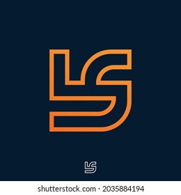 LS monogram with Monoline logo style. by combining two letters, namely L and S, this logo is created, with a modern, simple, unique and elegant style you can have now