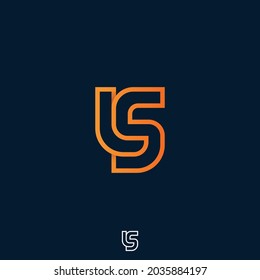 LS-Monogramm mit Monoline-Logo-Stil. Durch die Kombination zweier Buchstaben, nämlich L und S, wird dieses Logo mit einem modernen, einfachen, einzigartigen und eleganten Stil geschaffen, den Sie jetzt haben können