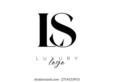 LS Serif Letter Monogram Typography Logo for Elegant Premium Branding Identity