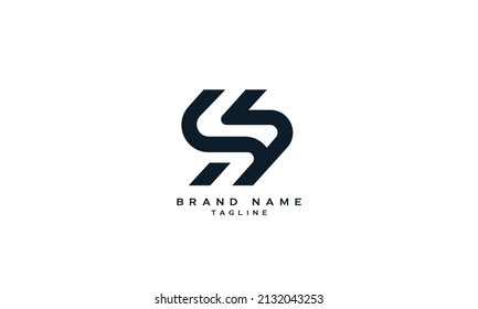 LS, SL, Abstract initial monogram letter alphabet logo design