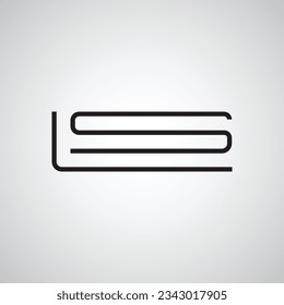 LS, SL, Abstract initial monogram letter alphabet logo design
