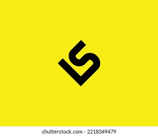 LS SL logo design vector template