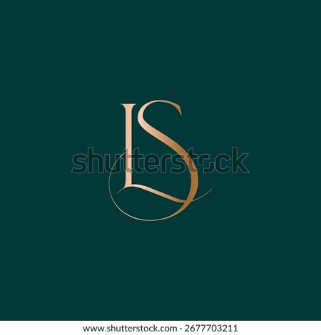 LS SL logo design. Vector illustration,