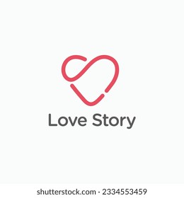 LS, SL monograma forma de corazón de amor diseño de logotipo mínimo ilustración de iconos vectores