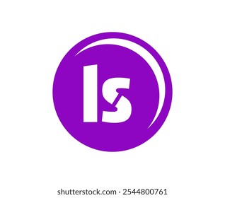 LS sport emblem or team logotype. Ball logo with a combination of Initial letter L and S for balls shop, sports company, training, club badge. Vector illustration.