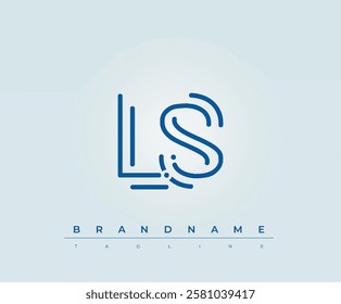 LS Technology Letter Logo Template. This tech letter logo is a graphic mark that uses letters to represent a technology company.