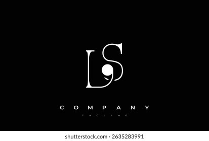LS Typography Logo Design. Stylish monogram design depiction featuring the letters L and S combined in an artistic signature style, delivering a unique and creative visual representation.