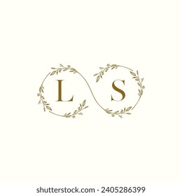 LS wedding infinity in elegant monogram with high quality professional design that will print well