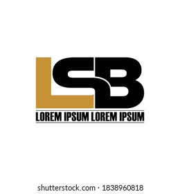 LSB letter monogram logo design vector