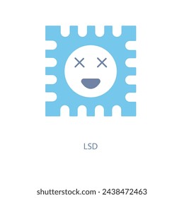 lsd concept line icon. Simple element illustration. lsd concept outline symbol design.