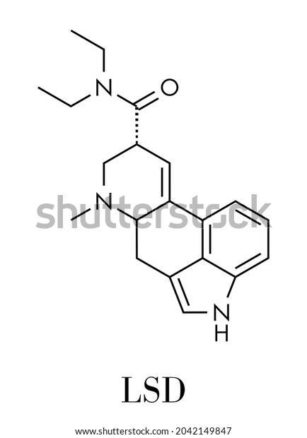 Lsd Lysergic Acid Diethylamide Psychedelic Drug Stock Vector Royalty Free 2042149847 8855