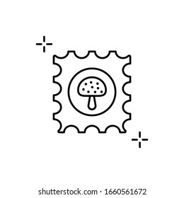 LSD tablet, mushroom icon. Simple line, outline vector elements of addictive human for ui and ux, website or mobile application