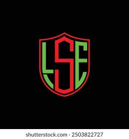 LSE kreativer Buchstabe Schild Logo Design Vektorsymbol Illustration