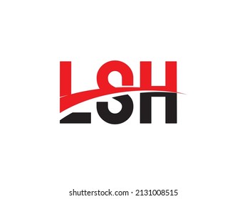 LSH Letter Initial Logo Design Vector Illustration