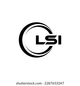 LSI letter logo design in illustration. Vector logo, calligraphy designs for logo, Poster, Invitation, etc.