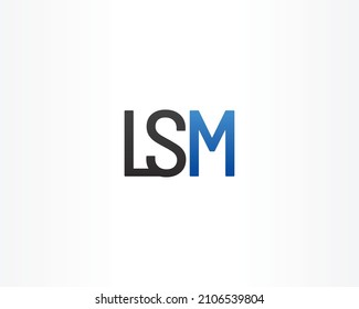 LSM initial logo icon design template elements - Illustration