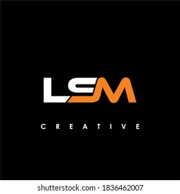 LSM Letter Initial Logo Design Template Vector Illustration	
