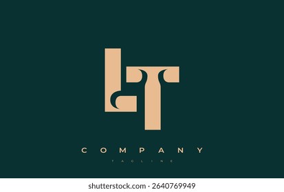 LT Abstract Geometric Logo Design. Modern and elegant logo design with simplistic typography elements, showcasing branding excellence.