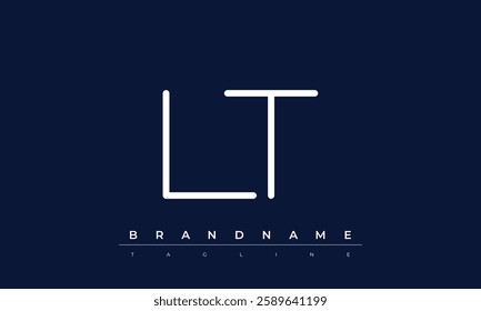 LT Abstract letter logo. This logo icon incorporate with abstract shape in the creative way