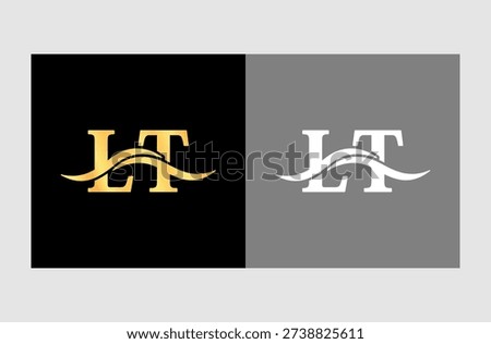 LT Classic Logo Design Symbolizing Majesty and Superiority with Proven Trustworthiness for Companies. Isolated on white background.