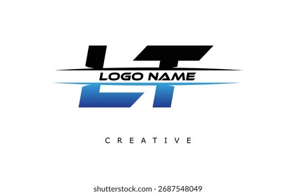 LT Creative Dynamic Logo Design Modern Company Branding Design Creative Monogram Latter Mark.