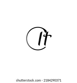LT fashion initial logo concept in high quality professional design that will print well across any print media