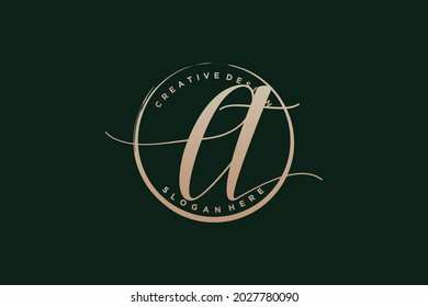 Logotipo de escritura a mano LT con plantilla de círculo con firma vectorial, boda, moda, floral y botánica con plantilla creativa.