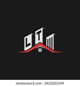 LT Initial Construction Real Estate Home Logo Design Vector