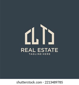 LT initial monogram logo for real estate design