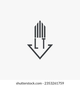 LT initials Real Estate Logo stock illustration. Logo vector