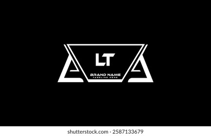 LT letter logo design on black background. LT creative initials letter logo concept. LT unique design
