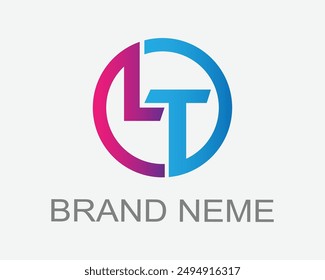 LT  logo design  template Free vector