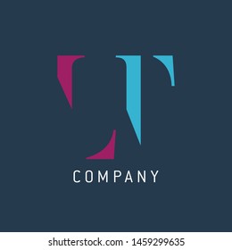 LT logo template. Monogram. Company logo. Letters L and T.