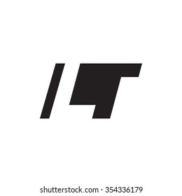LT negative space letter logo