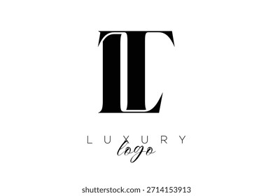 Logotipo de la tipografía del monograma de la letra de LT Serif para la identidad elegante de la marca de Premium