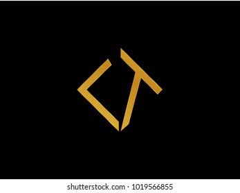 LT square shape Gold color logo
