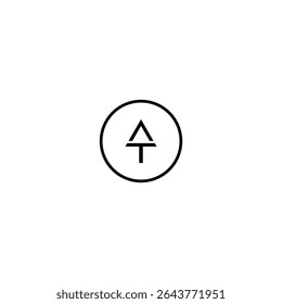 LT technology vector logo illusion