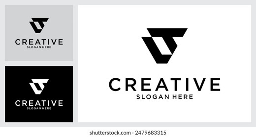 LT or TL initial letter logo design vector template.