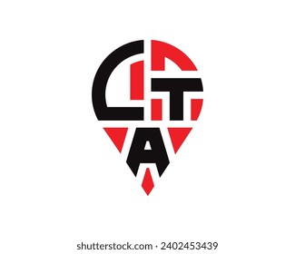 LTA letter location shape logo design