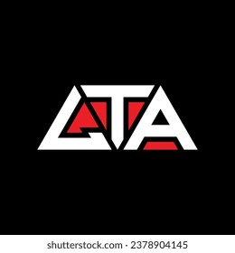 Diseño del logotipo de la letra triangular LTA con forma triangular. Monograma de diseño del logotipo del triángulo LTA. Plantilla de logotipo vectorial de triángulo LTA con color rojo. Logotipo triangular LTA Diseño sencillo, elegante y lujoso.