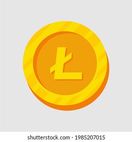 Ilustración De Vector De Icono De Moneda Ltc
