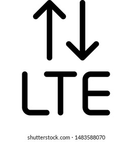 LTE generation phone and internet connectivity logotype