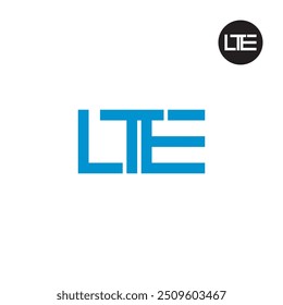 Diseño de monograma de letra de logotipo LTE