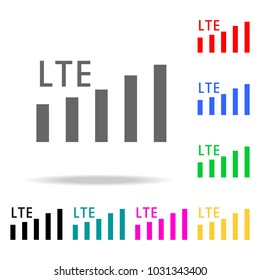 lte network web mobile icon. Elements in multi colored icons for mobile concept and web apps. Icons for website design and development, app development on white background