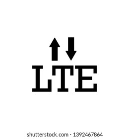 Lte, signal, arrows vector icon. Simple element illustration from UI concept.  Mobile concept vector illustration. Lte, signal, arrows vector icon