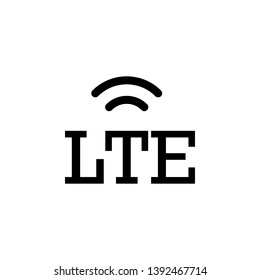 Lte, signal vector icon. Simple element illustration from UI concept.  Mobile concept vector illustration. Lte, signal vector icon