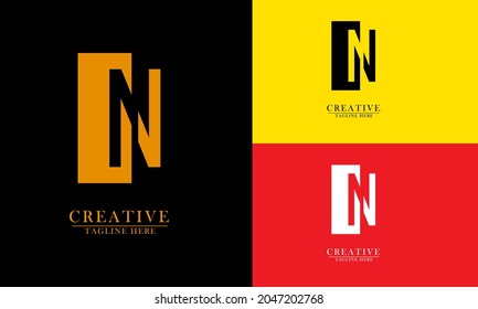 lthe letter n is elegant and simple, good for computer technology icon logos, internet applicationsvector concept flat abstract design.