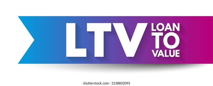 LTV Loan To Value - Ratio Of A Loan To The Value Of An Asset Purchased, Acronym Text Concept Background