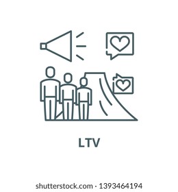 Ltv vector line icon, linear concept, outline sign, symbol