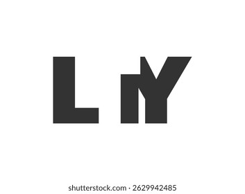 LTY logo design. Initial letter L T Y bold font style for tech startups, consulting, corporate branding. Creative company name, headlines typography identity, trendy logotype. Vector illustration.